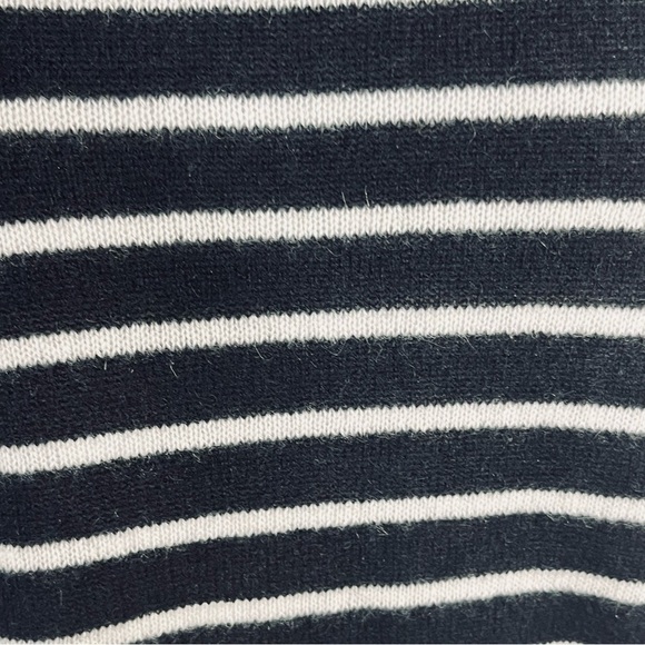 halogen Black Ivory Striped Josephine Cashmere Turtleneck Size XS HA393675MI - Picture 9 of 12